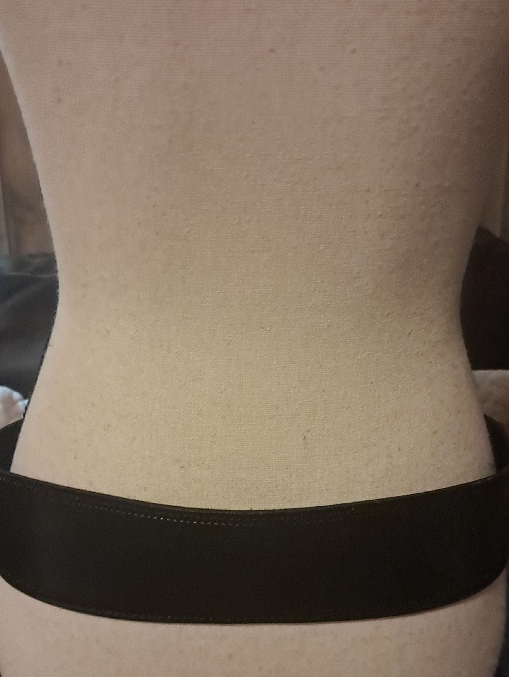 Fossil Black Wide Waist Belt with Double Gold Buckles Boho Festival Cottagecore - Picture 4 of 8